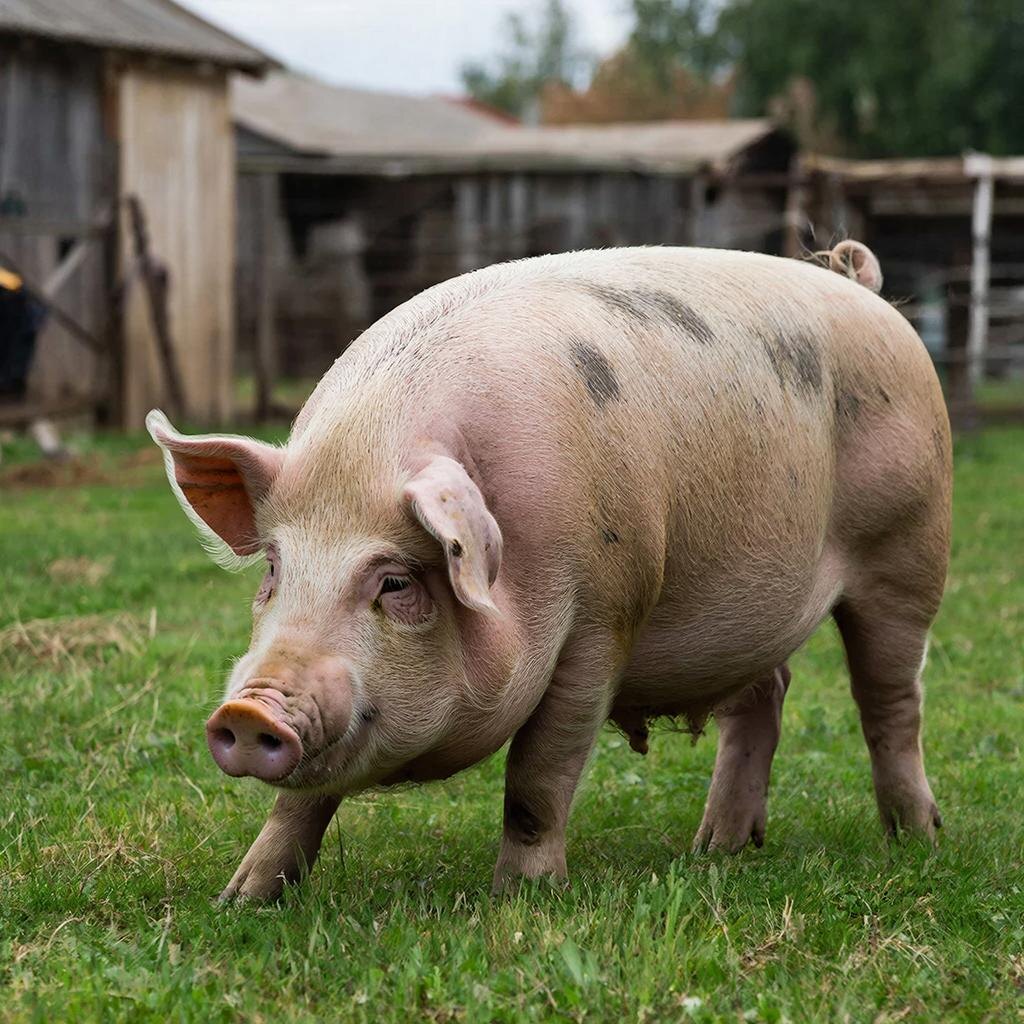 Свинья. Изображение сгенерировано сервисом GigaChat 