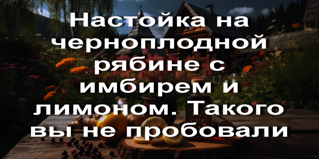 Настойка на черноплодной рябине с имбирем и лимоном. Такого вы не пробовали