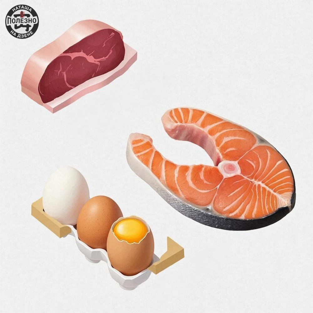 Природный B12: печень, яйца и лосось
