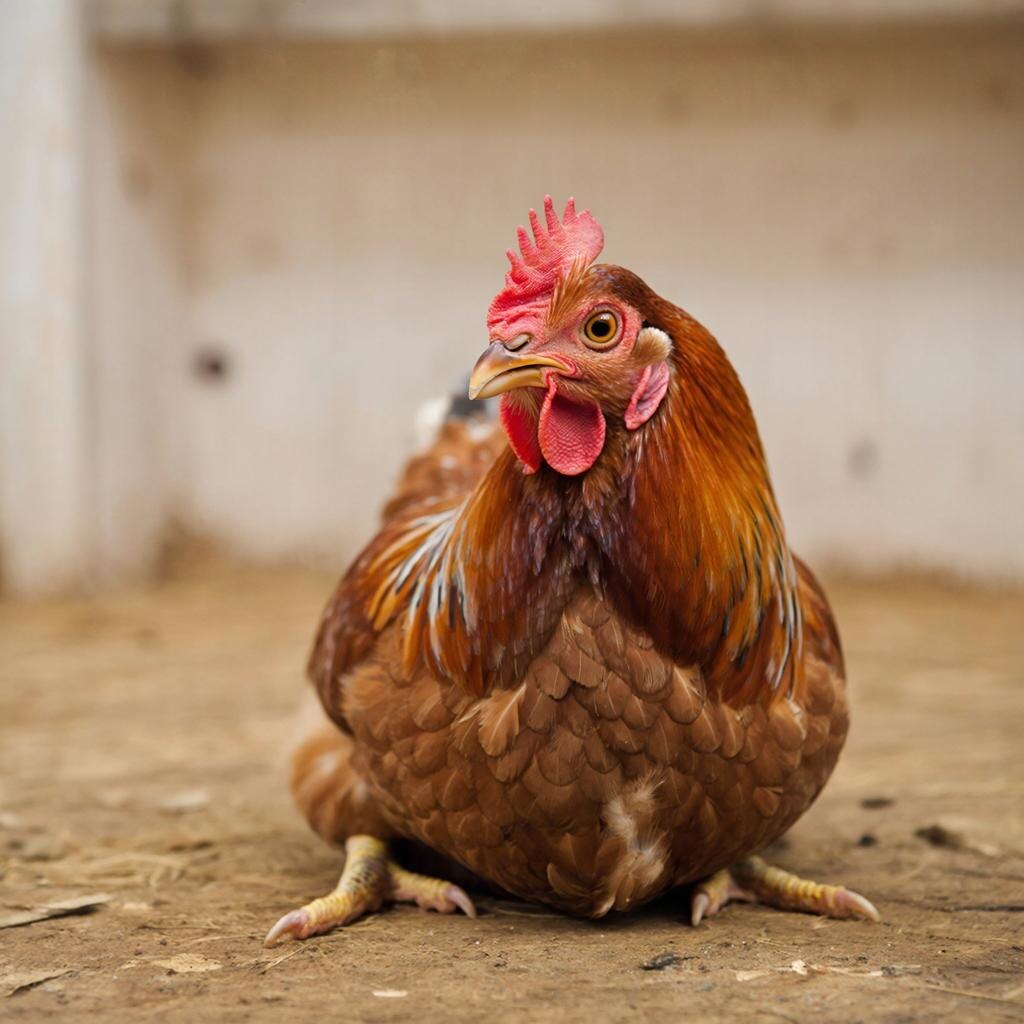 Курица. Изображение сгенерировано сервисом GigaChat 