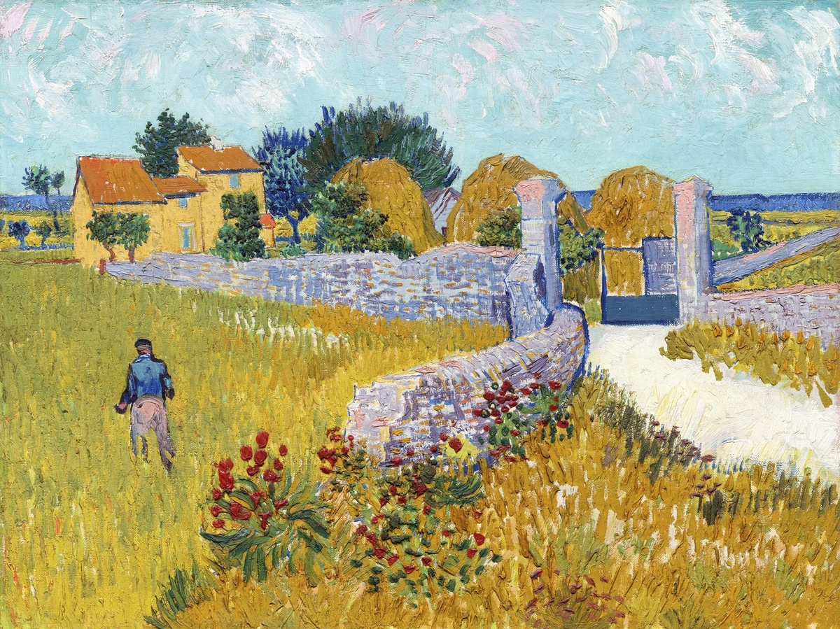 Farmhouse in Provence (1888) by Vincent Van Gogh. Original from The National Gallery of Art. Digitally enhanced by rawpixel.
