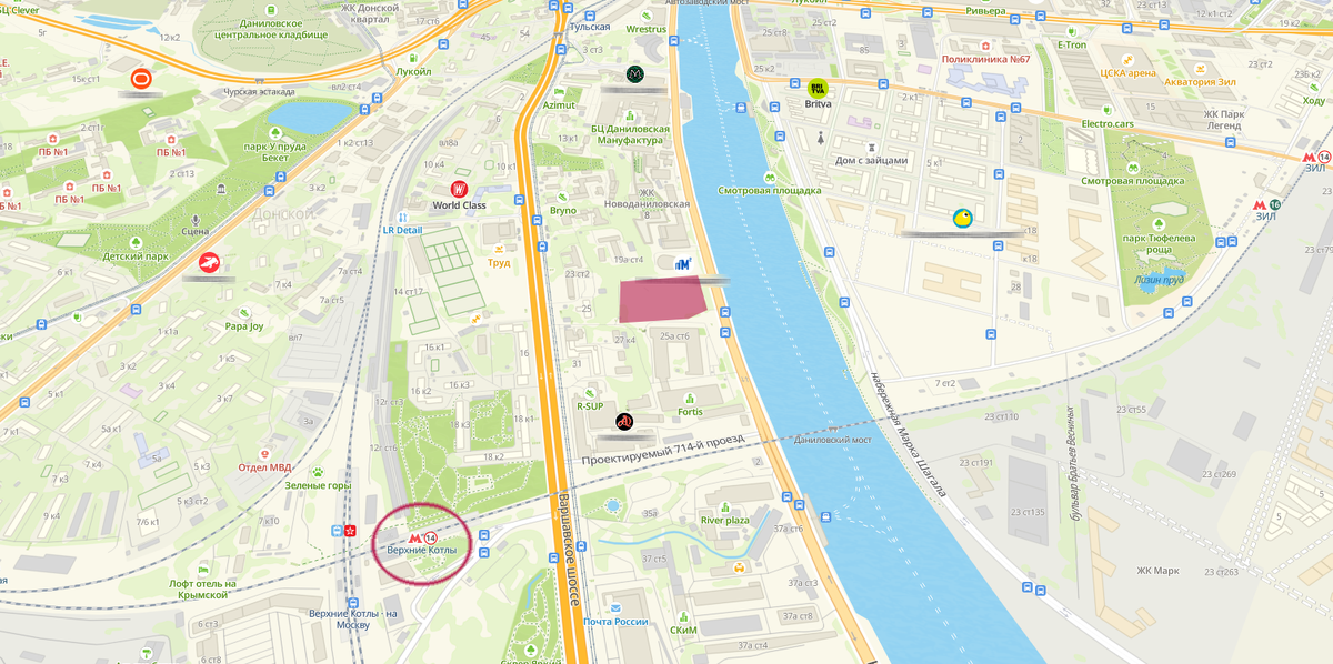 Пятно застройки Новоданиловская, 12