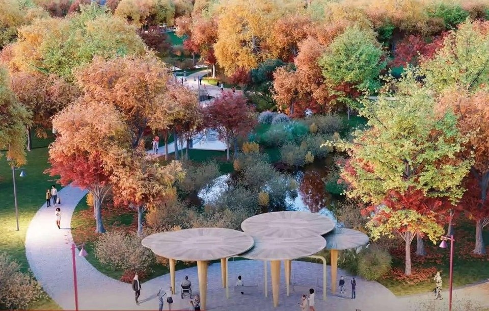    Навесы и дорожки в Звездном парке. Фото: ГАТИ