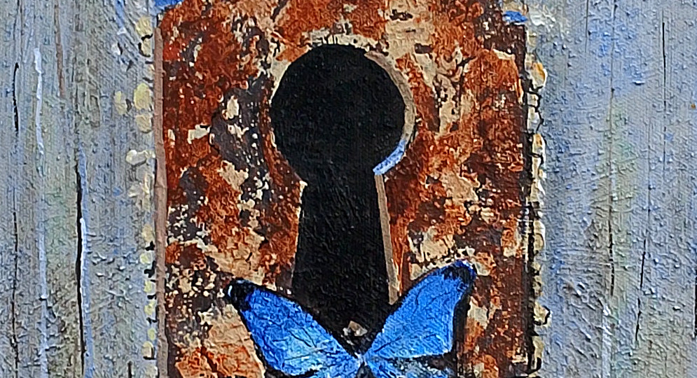 Ночная бабочка. Картина художника