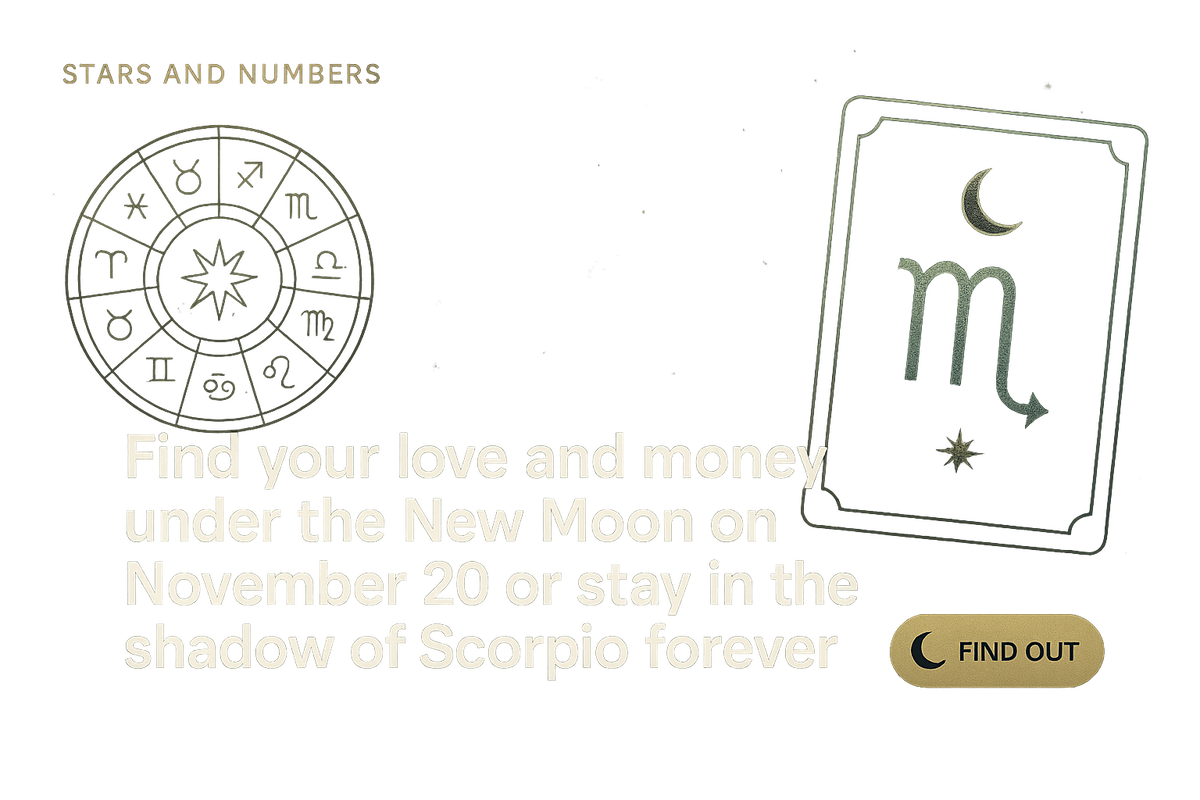    Найди свою любовь и деньги под новолунием 20 ноября или останься в тени Скорпиона навсегда Мария