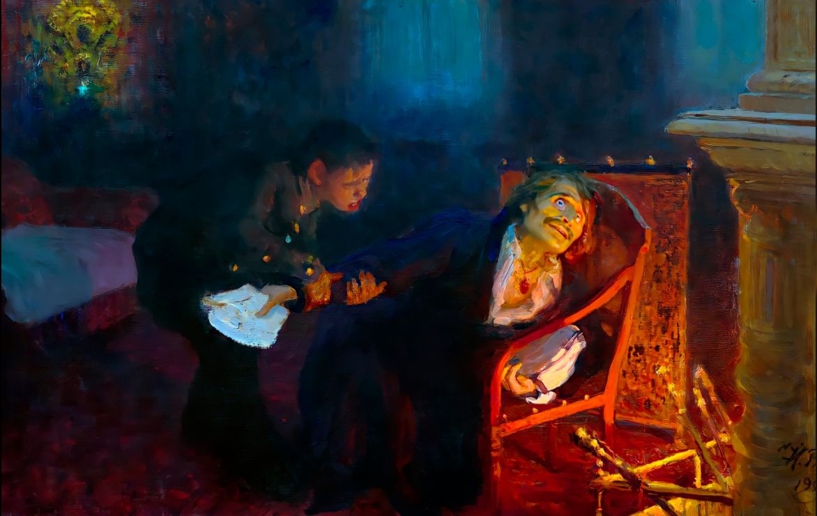    "Самосожжение" Гоголя. 1909 годИ. Репин / my.tretyakov.ru