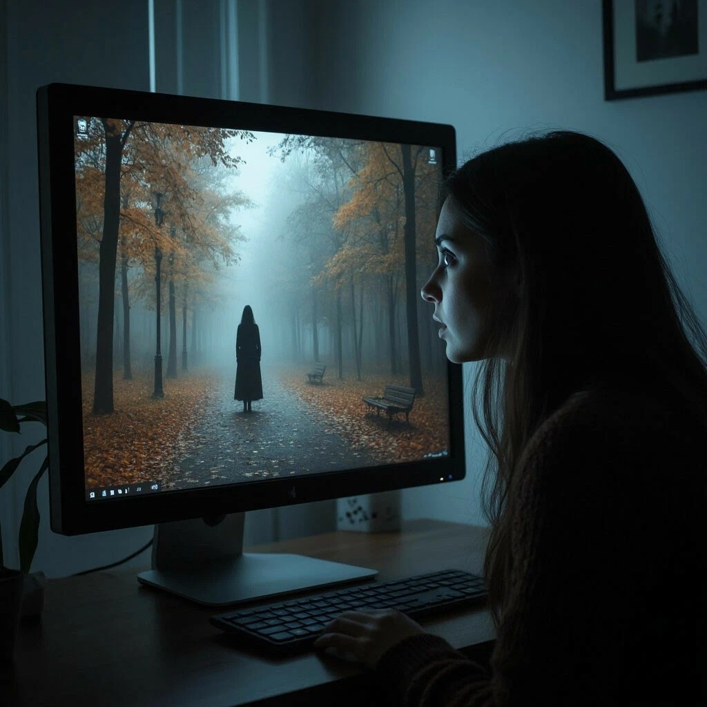 Эмоция главной героини и загадка на экране