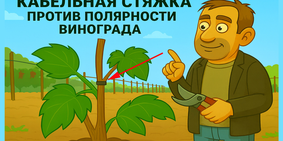 🍇 Кербовка на винограде. Борьба с вертикальной полярностью винограда: нестандартный приём на любительском винограднике