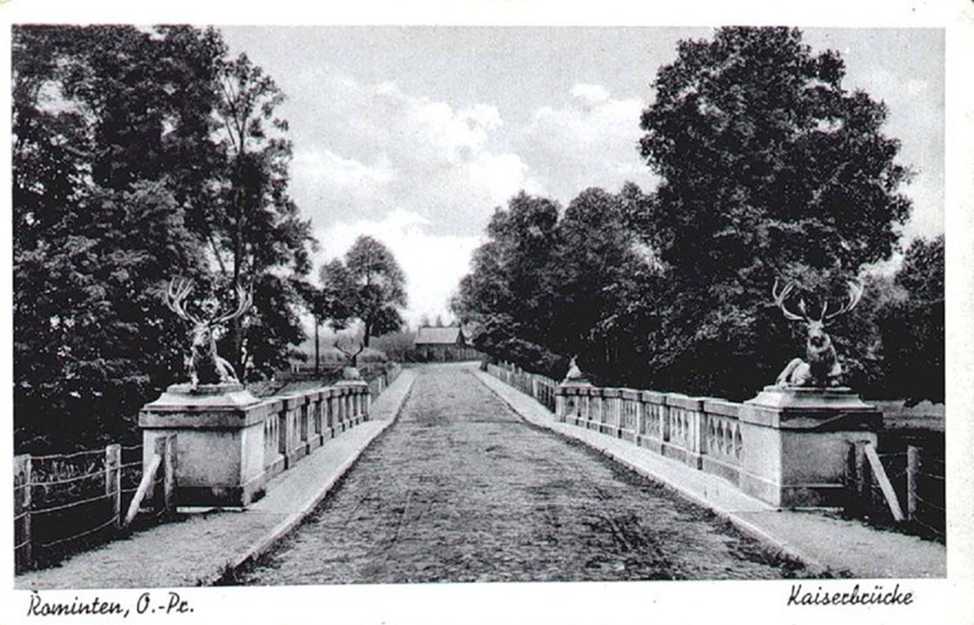 Историческое фото бронзовых оленей. 