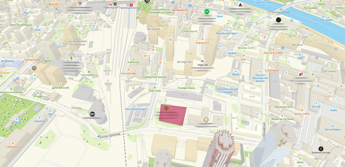 Пятно застройки Жуков пр-д, 21