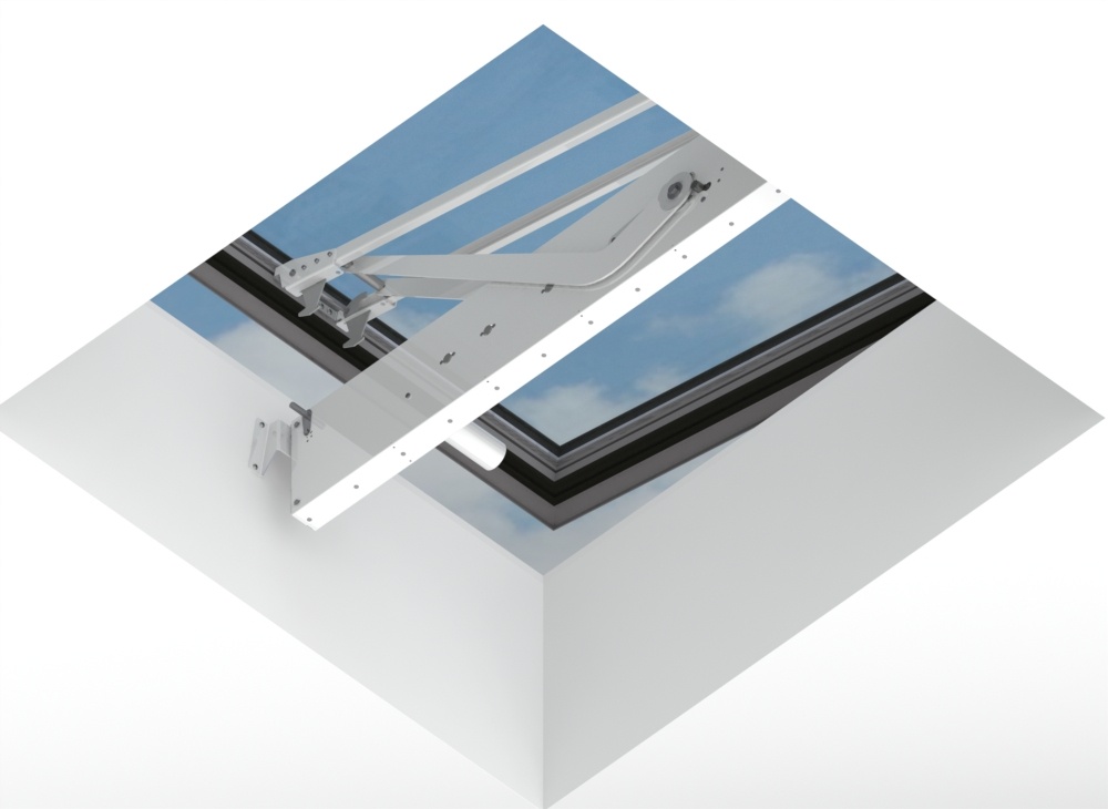 Дымовой люк марки «ЛАМИЛЮКС» (вид изнутри здания)