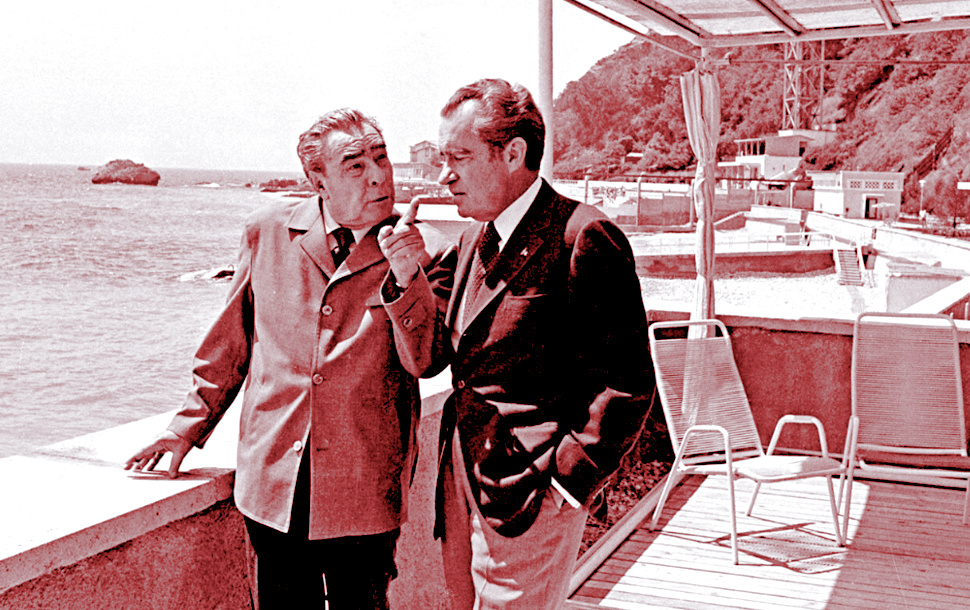 Леонид Ильич и Ричард Никсон в Ялте, 1974 г.