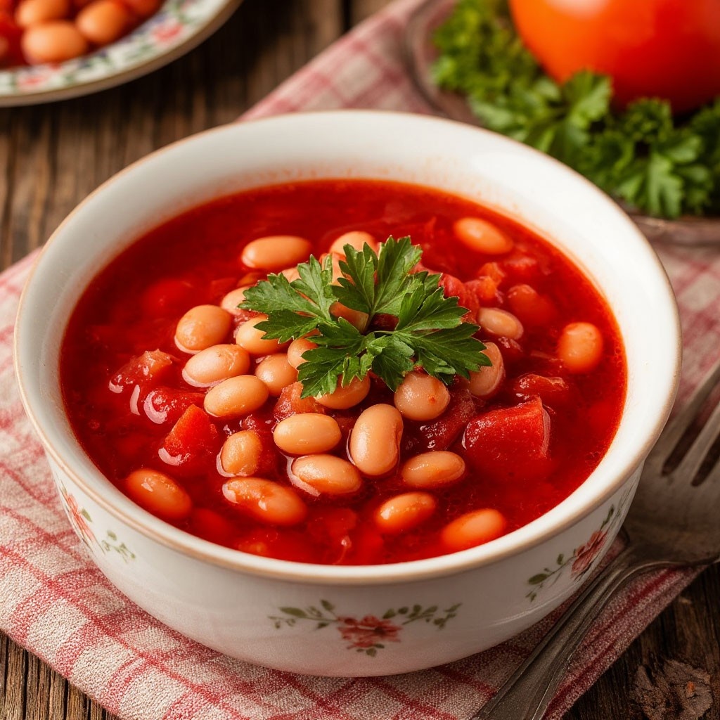 Борщ с фасолью