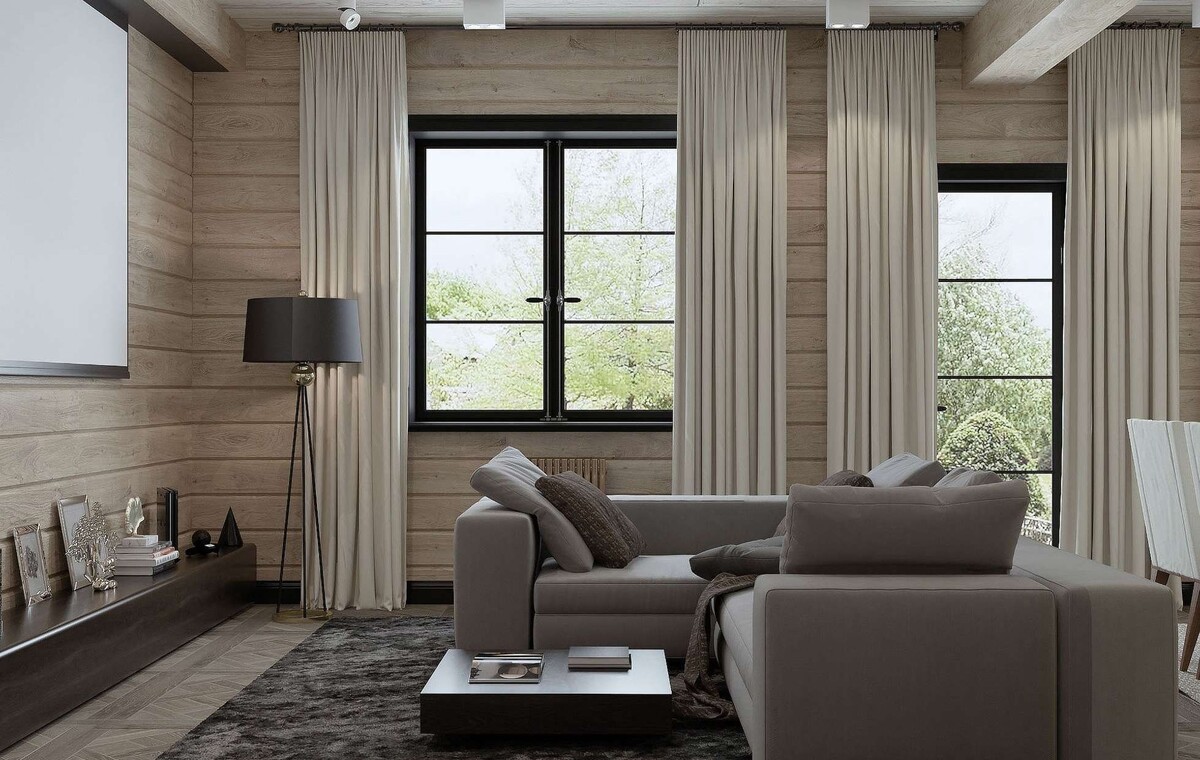 Дизайн проект гостиной в доме