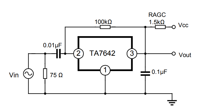 Рис. 2. Из datasheet TA7642.