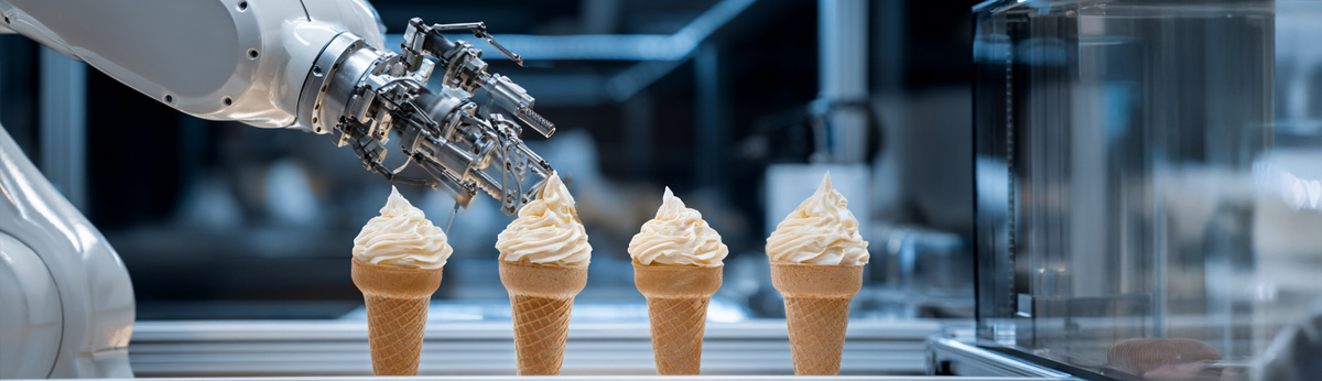  Вкалывают роботы, а не человек: качество московских товаров обеспечивают роботы и искусственный интеллект. Изображение сгенерировано с помощью нейросети Midjourney 