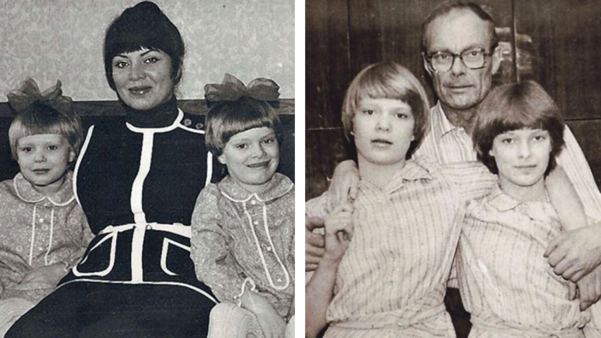 Ольга с родителями и сестрой