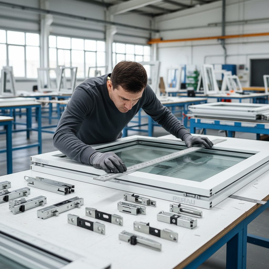 Проверка профиля и фурнитуры перед сборкой окон — гарантия качества и долговечности.