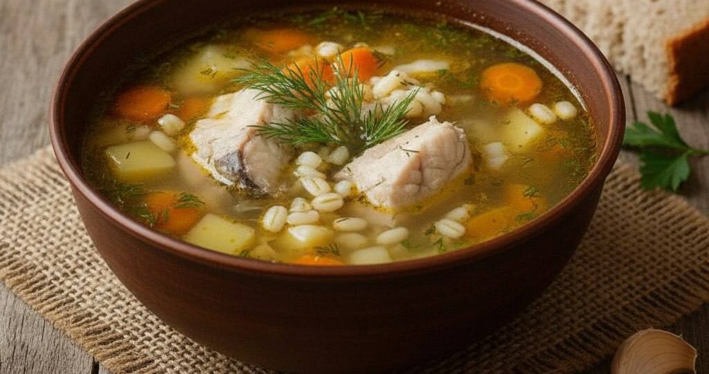 Рыбный суп с перловкой