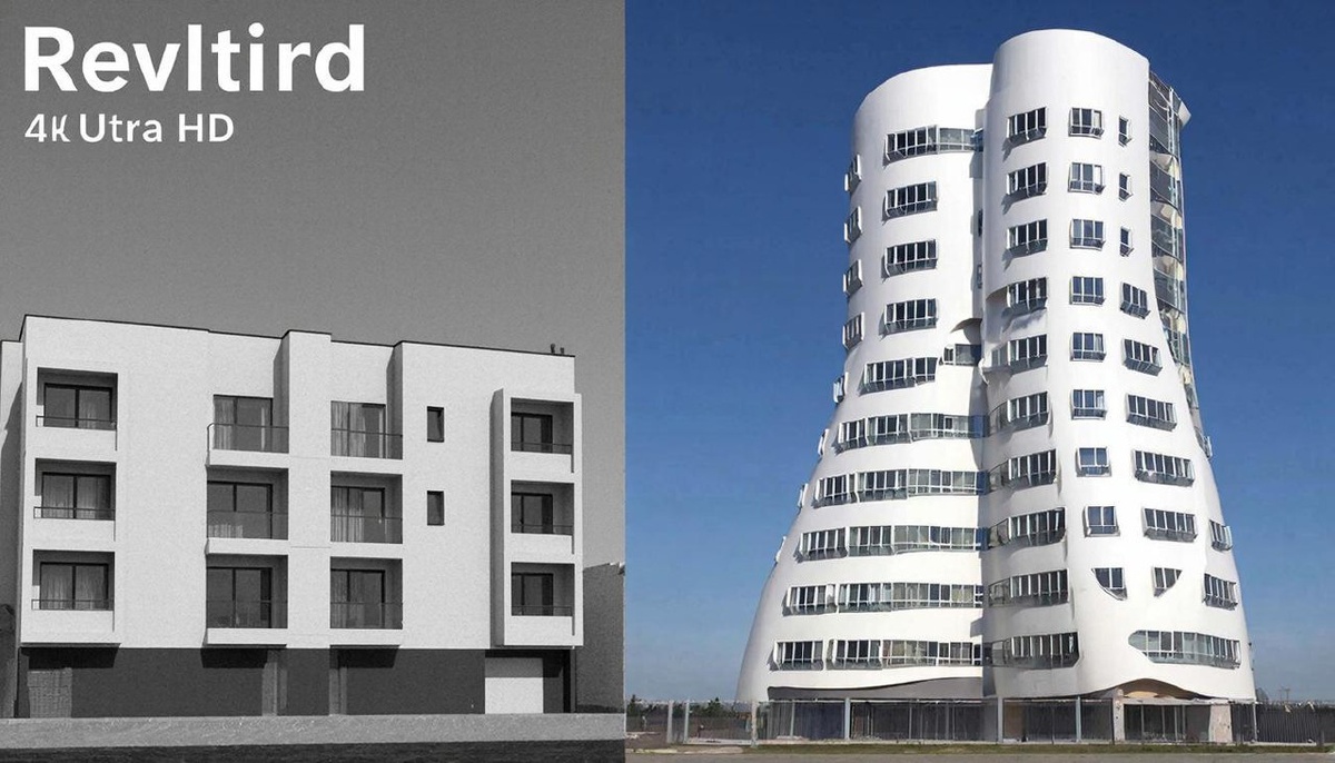 Дом слева - типичная архитектура, которую можно спроектирвать в любой прграмме. Справа - параетричская сложная форма, котора завораживает, - ее можно создат только с помощью Rhino и Grasshopper