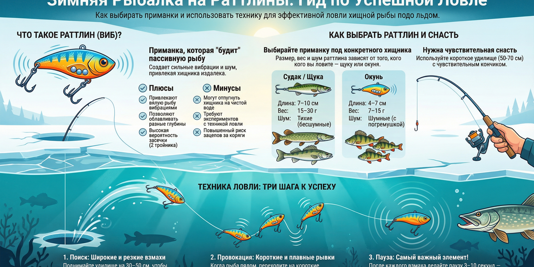 🎣 Раттлины (Вибы) для зимней рыбалки: Все, что нужно знать