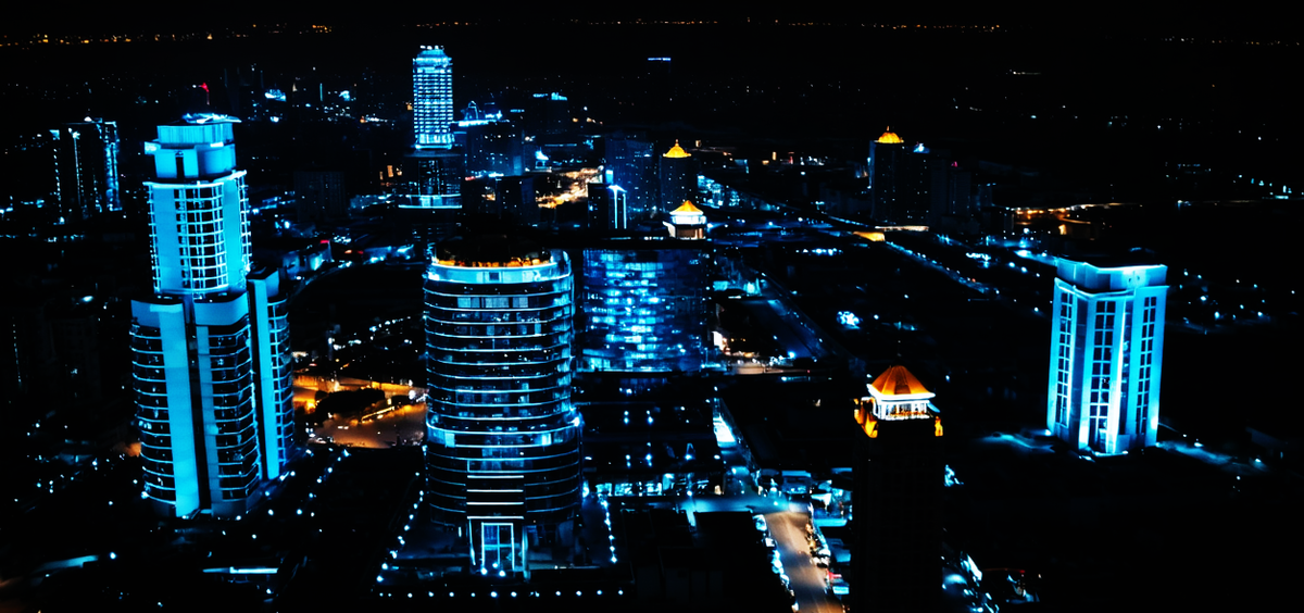 Вид на ночной город