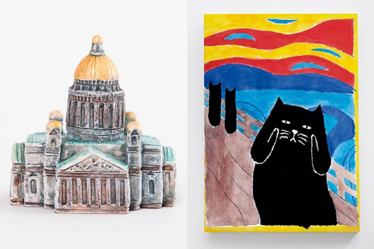 Керамическая миниатюра Петербурга и открытка от «Легко-Легко». Источник: legko-legko.ru