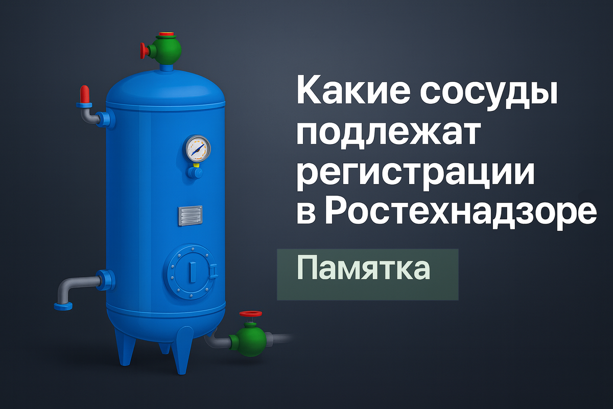 Какие сосуды, работающие под давлением подлежат регистрации