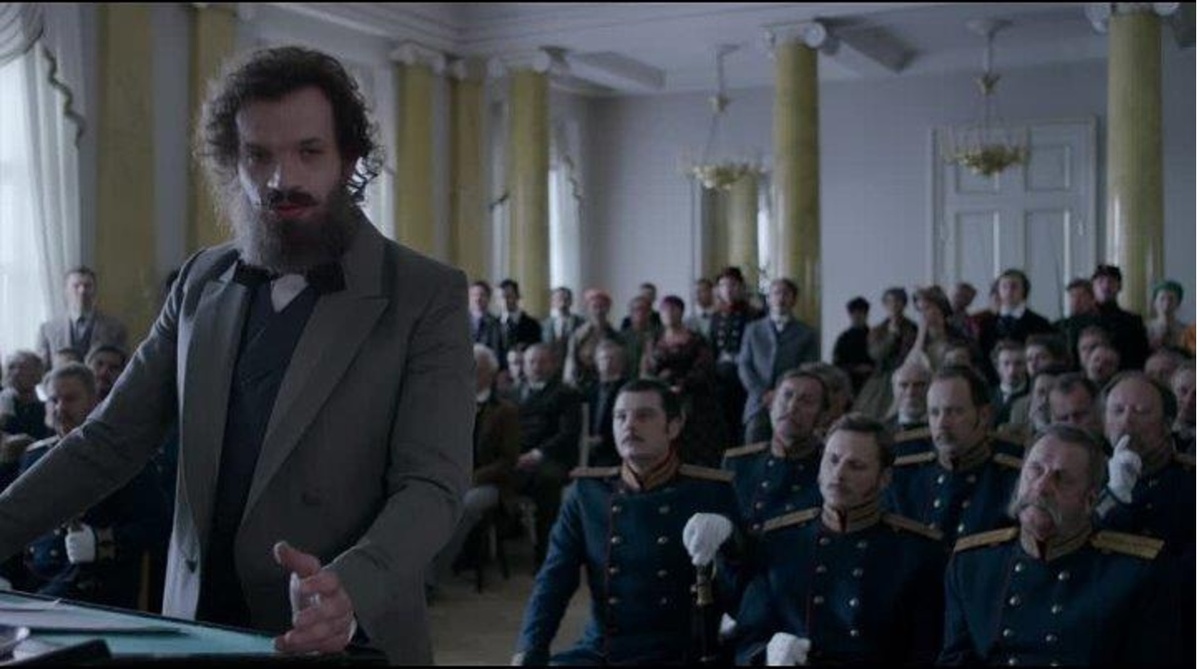 Кадры из фильма "История одного назначения" Речь Л.Н. Толстого в суде