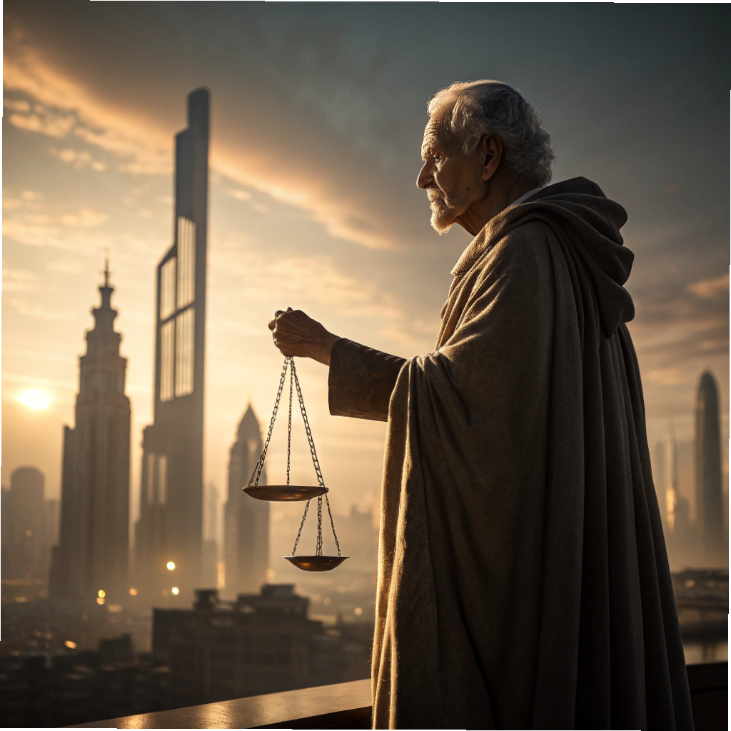 Современный Соломон. Изображение сгенерировано ИИ