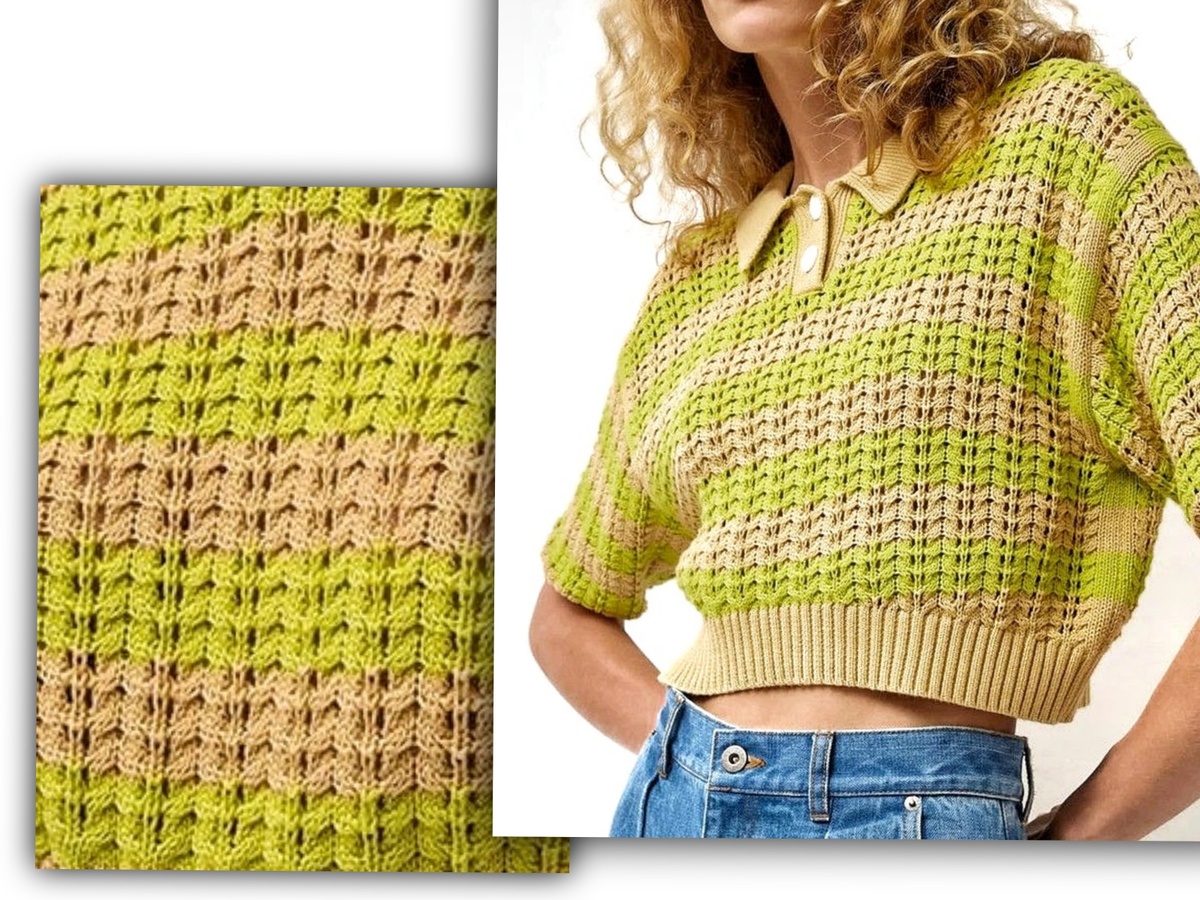 Ажурный полосатый джемпер американского бренда No.6 Store