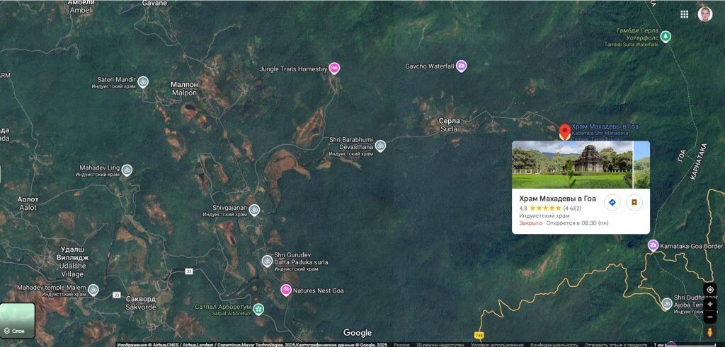Храм Махадевы на карте