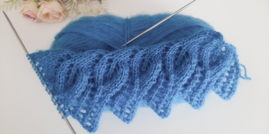 Красивые ажурные узоры для палантина, косынки, шарфа..