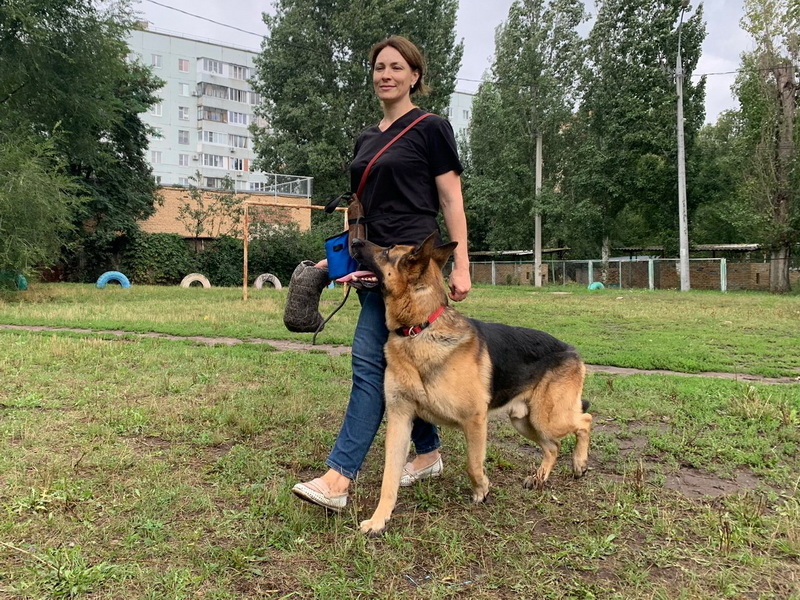 Гудкина Мария и овчарка Грей. Тольятти, 13 августа 2024.