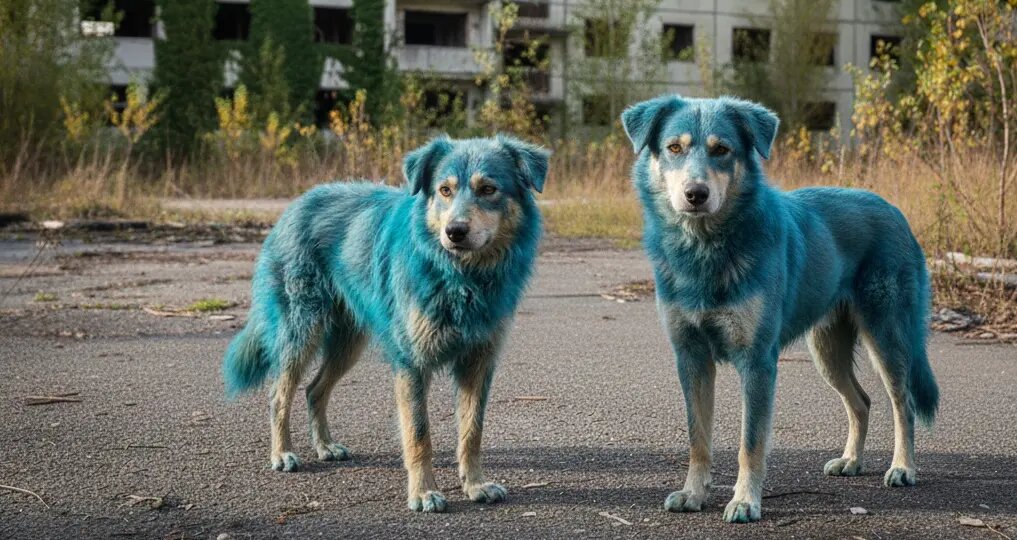 Учёный раскрыл секрет синего окраса собак в Чернобыле