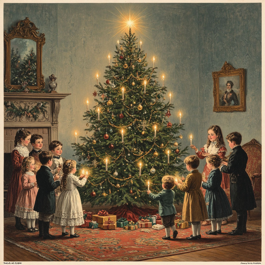 Новогодние технологии прошлого как освещали ёлки до электричества