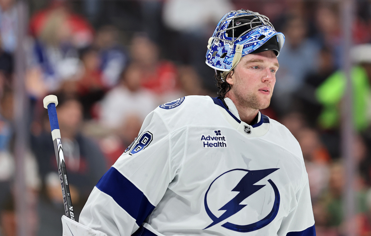    Вратарь "Тампы" Андрей Василевский  Carmen Mandato/Getty Images