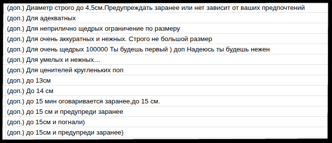 Комментарии девушек рядом с обсуждаемой услугой