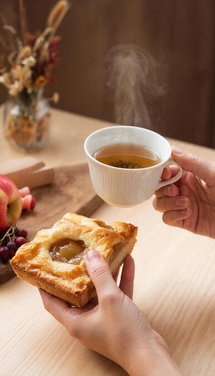 Нелегкий вечерний выбор: кусок пирога или чашка травяного чая