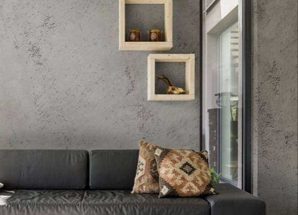 Декоративная штукатурка, пример интерьера
