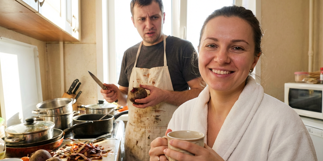 Отказалась строгать салаты на ораву друзей мужа и ушла в спа-салон