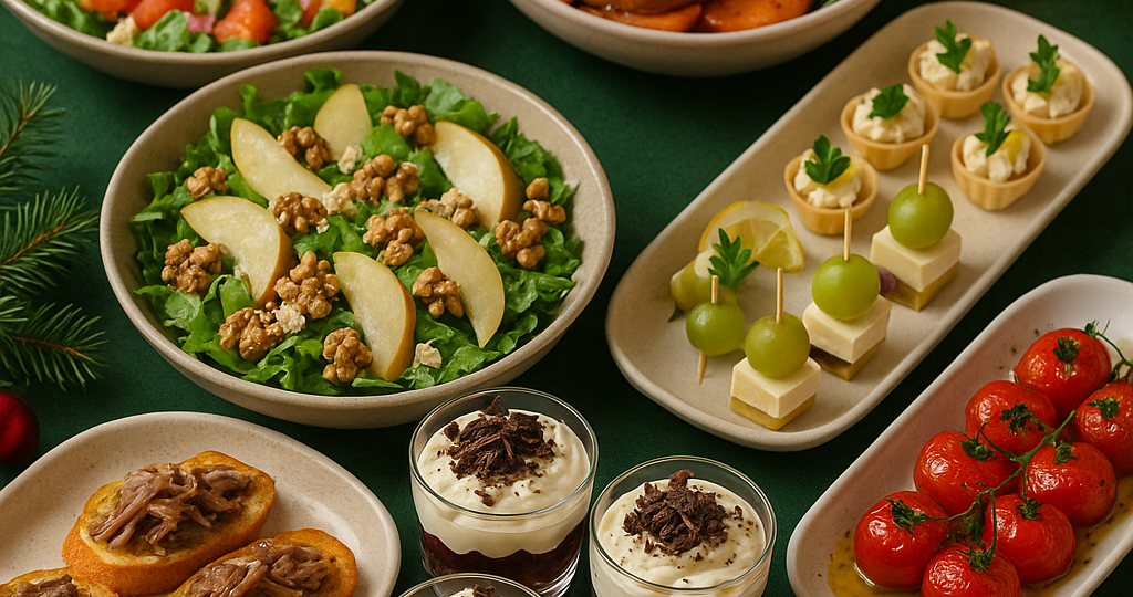 МЕНЮ на НОВЫЙ ГОД 2026 без банальщины: 2 салата, 2 закуски, брускетты, канапе, горячее и десерт, которые удивят всех!