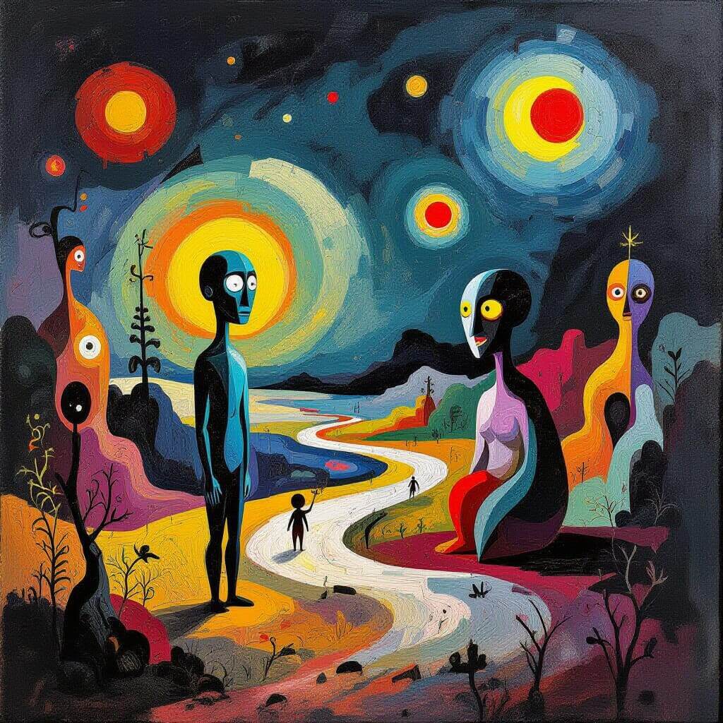 "Grimdark by Joan Miró" 