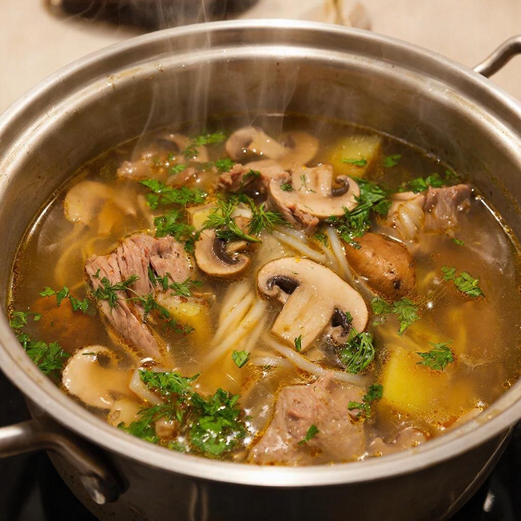 суп с телятиной и грибами: простой рецепт