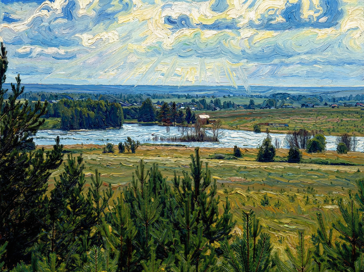 в стилистике Ван Гога