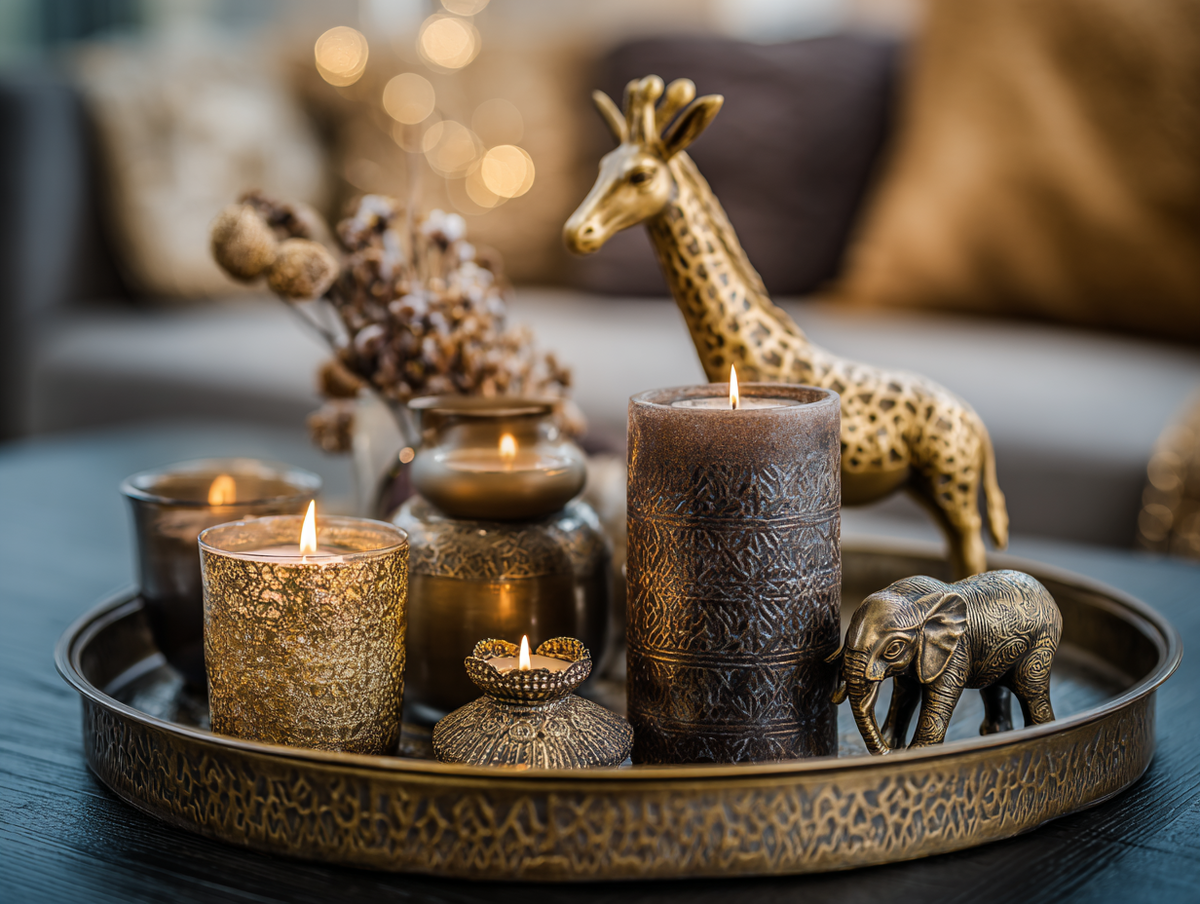 Убрать отсюда одну фигурку и пару-тройку свечей - и вид станет совсем другим. 