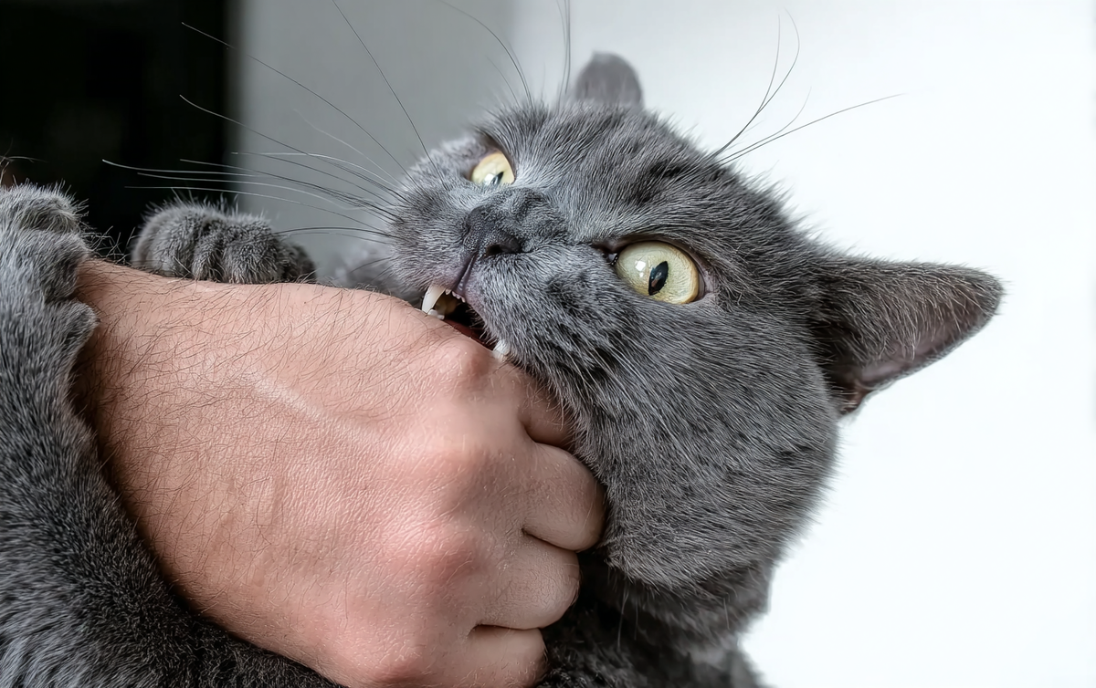 «Кусь» от большой любви: почему кошка внезапно атакует руку (и как с этим жить без зеленки) советы от AlphaPet / Изображение: AlphaPet