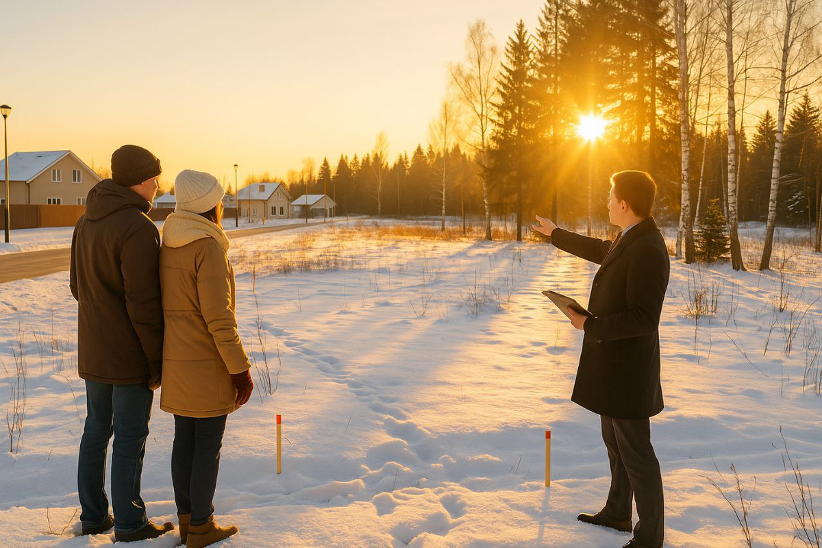 Зимой видно то, что летом легко скрывается. И в этом её огромный плюс. Поэтому выбирать землю зимой не странно, а мудро.