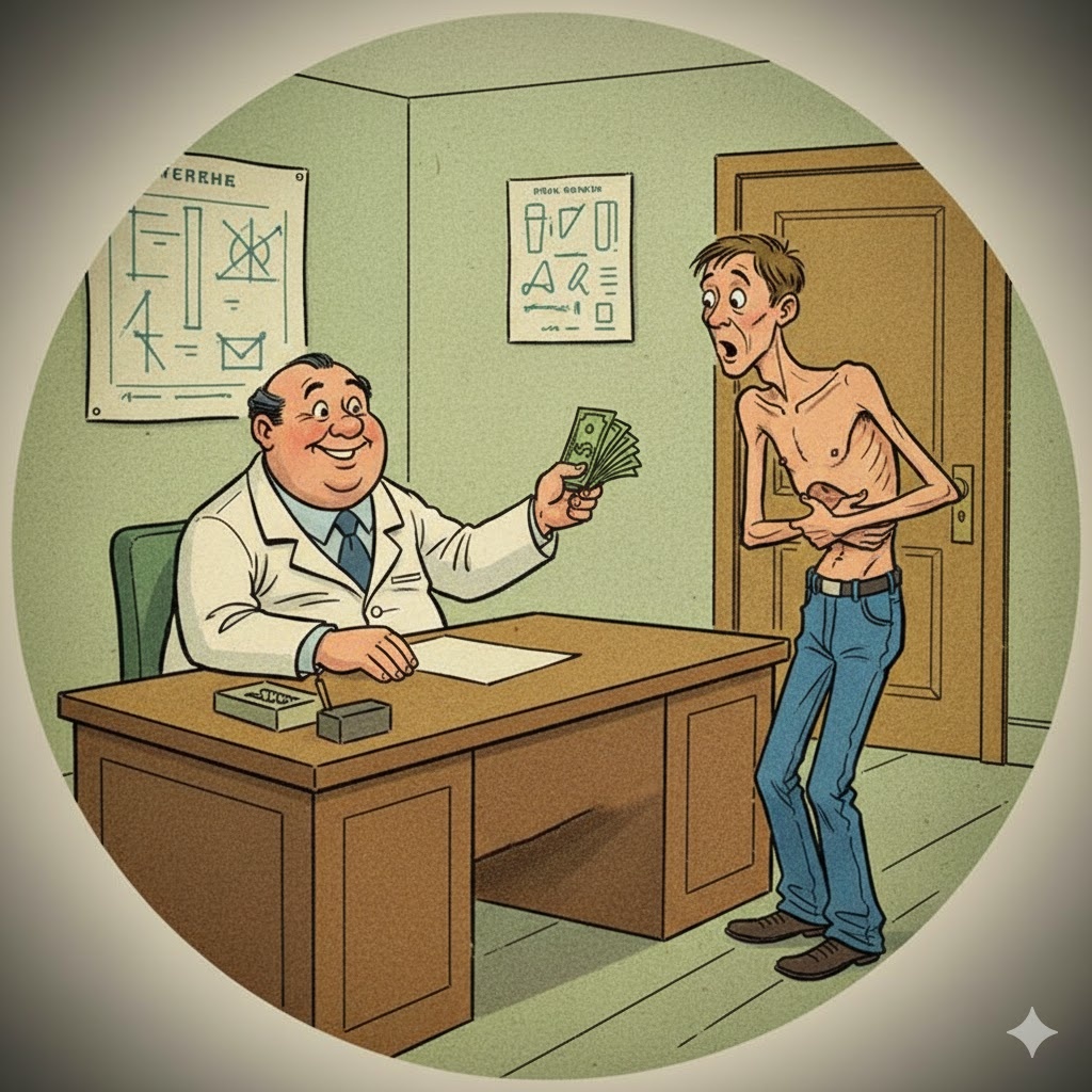 "Лекарство от запора", иллюстрация создана сетью Джемини