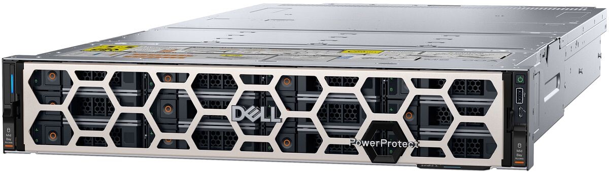Dell PowerProtect Data Domain DD6410 вид слева с фальш-панелью